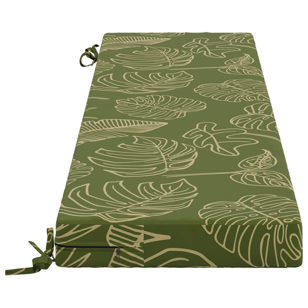 2-Piece Bench Cushions SOEST 2 pcs 100% Polyester Leaf Design