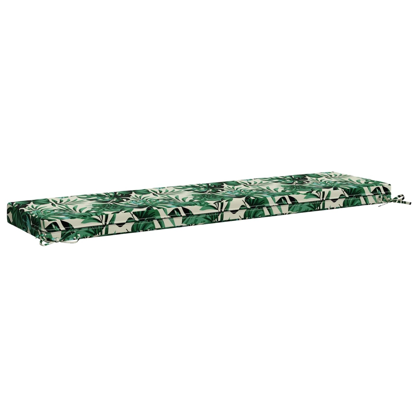 Bench Cushion SOEST 100% Polyester Leaf Pattern 150 x 40 x 8 cm