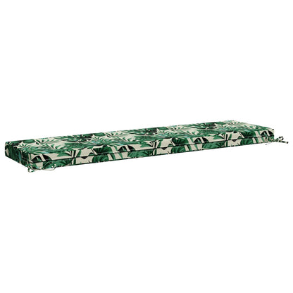 Bench Cushion SOEST 100% Polyester Leaf Pattern 150 x 40 x 8 cm