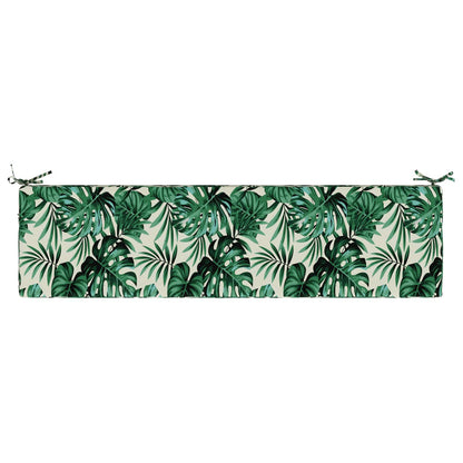 Bench Cushion SOEST 100% Polyester Leaf Pattern 150 x 40 x 8 cm