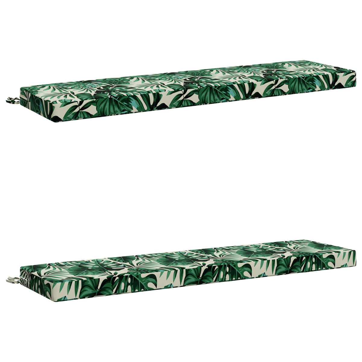 Bench Cushions SOEST 2 pcs 100% Polyester Leaf Pattern