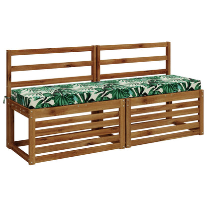 Bench Cushions SOEST 2 pcs 100% Polyester Leaf Pattern