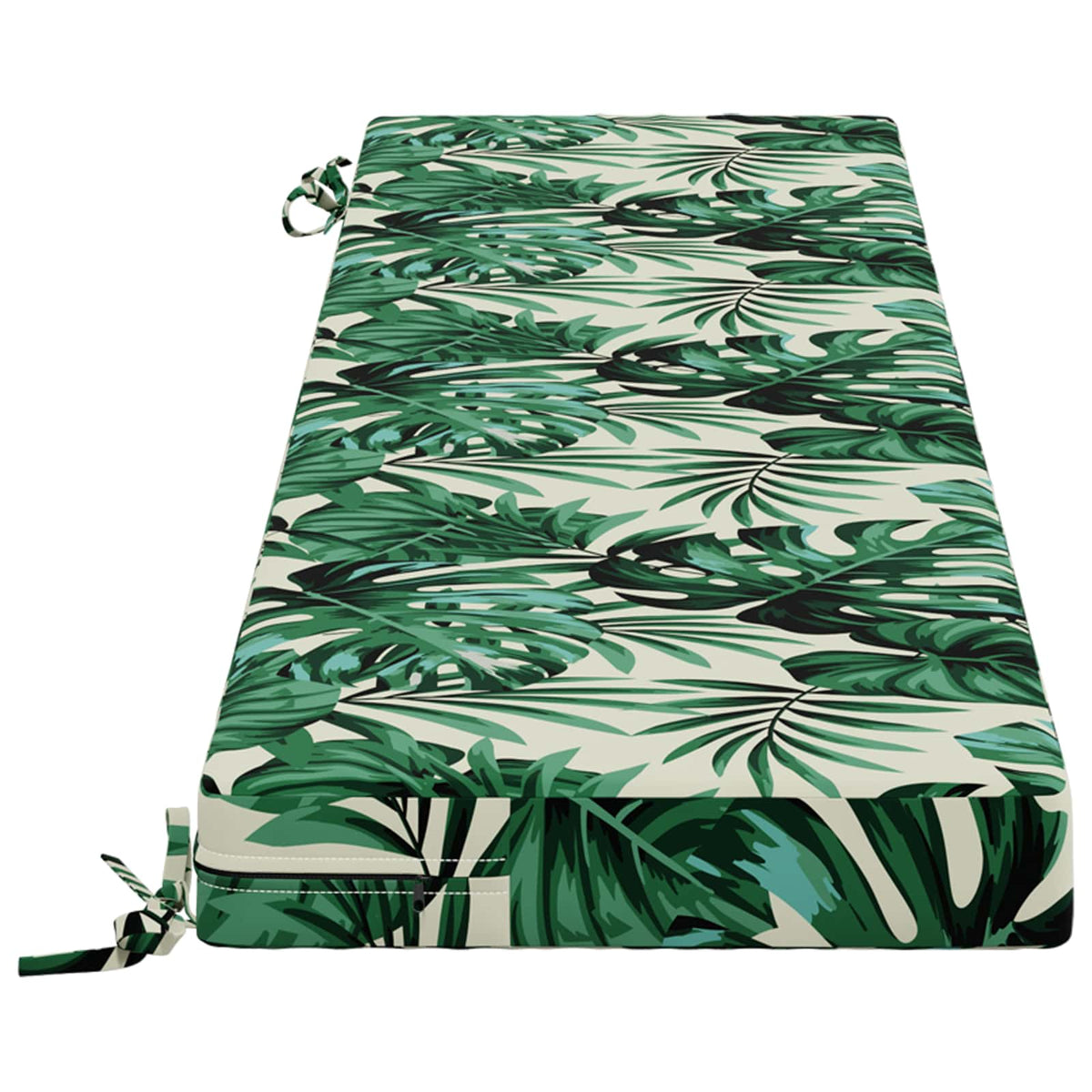 Bench Cushions SOEST 2 pcs 100% Polyester Leaf Pattern