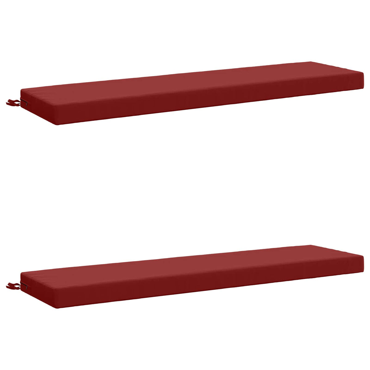 Bench Cushions SOEST 2 pcs 100% Polyester Wine Red