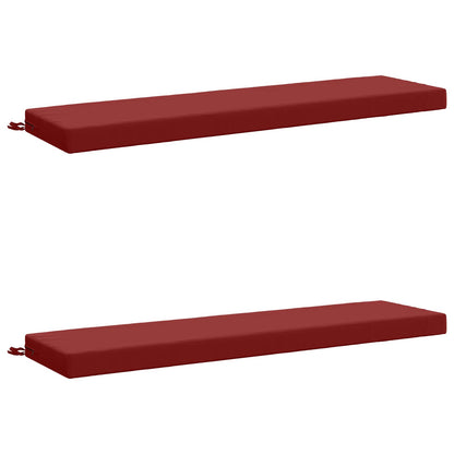 Bench Cushions SOEST 2 pcs 100% Polyester Wine Red