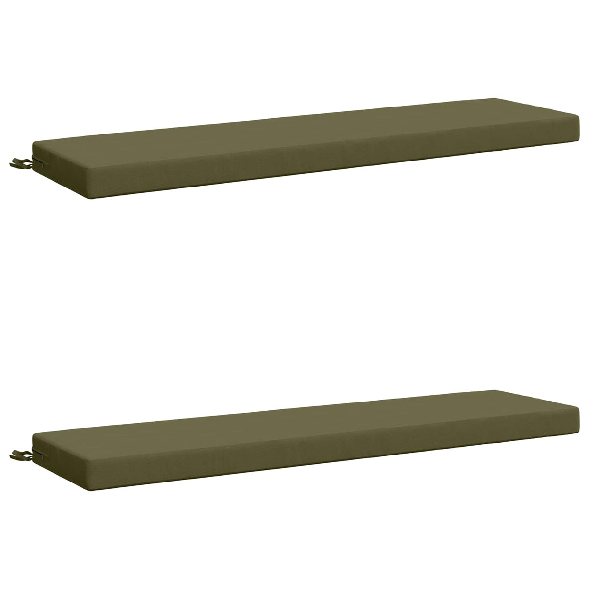 Bench Cushions SOEST 2 pcs 100% Polyester Olive Green