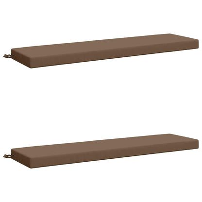 Bench Cushions SOEST 2 pcs 100% Polyester Taupe 160 x 40 x 8 cm