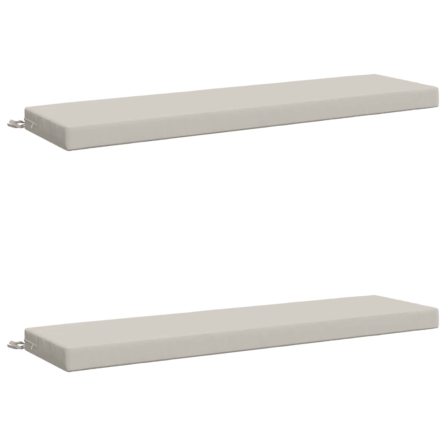 2-Piece Bench Cushions SOEST 2 pcs 100% Polyester White