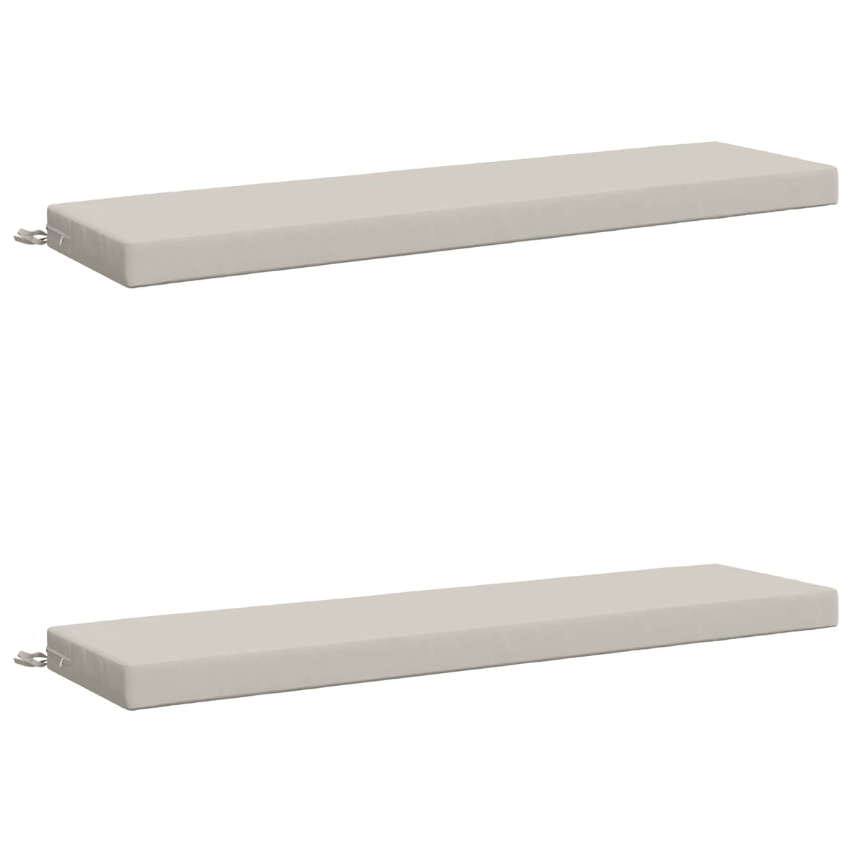 Bench Cushions SOEST 2 pcs 100% Polyester White 160 x 40 x 8 cm
