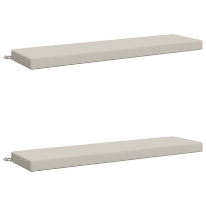 Bench Cushions SOEST 2 pcs 100% Polyester White 160 x 40 x 8 cm