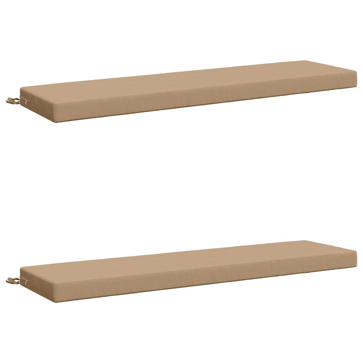 Bench Cushions SOEST 2 pcs 100% Polyester Sand 160 x 40 x 8 cm