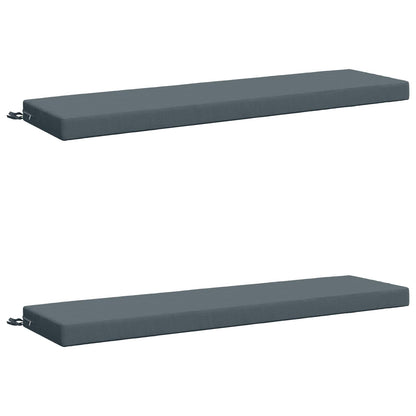 Bench Cushions SOEST 2 pcs 100% Polyester Blue 160 x 40 x 8 cm
