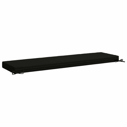 Bench Cushion SOEST 100% Polyester Black 160 x 40 x 8 cm