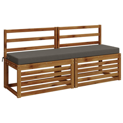 Bench Cushion SOEST 100% Polyester Grey 160 x 40 x 8 cm