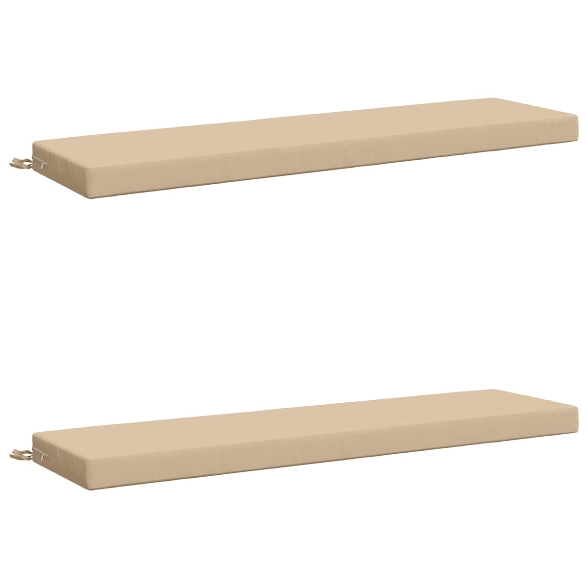 Bench Cushions SOEST 2 pcs 100% Polyester Cream 160 x 40 x 8 cm