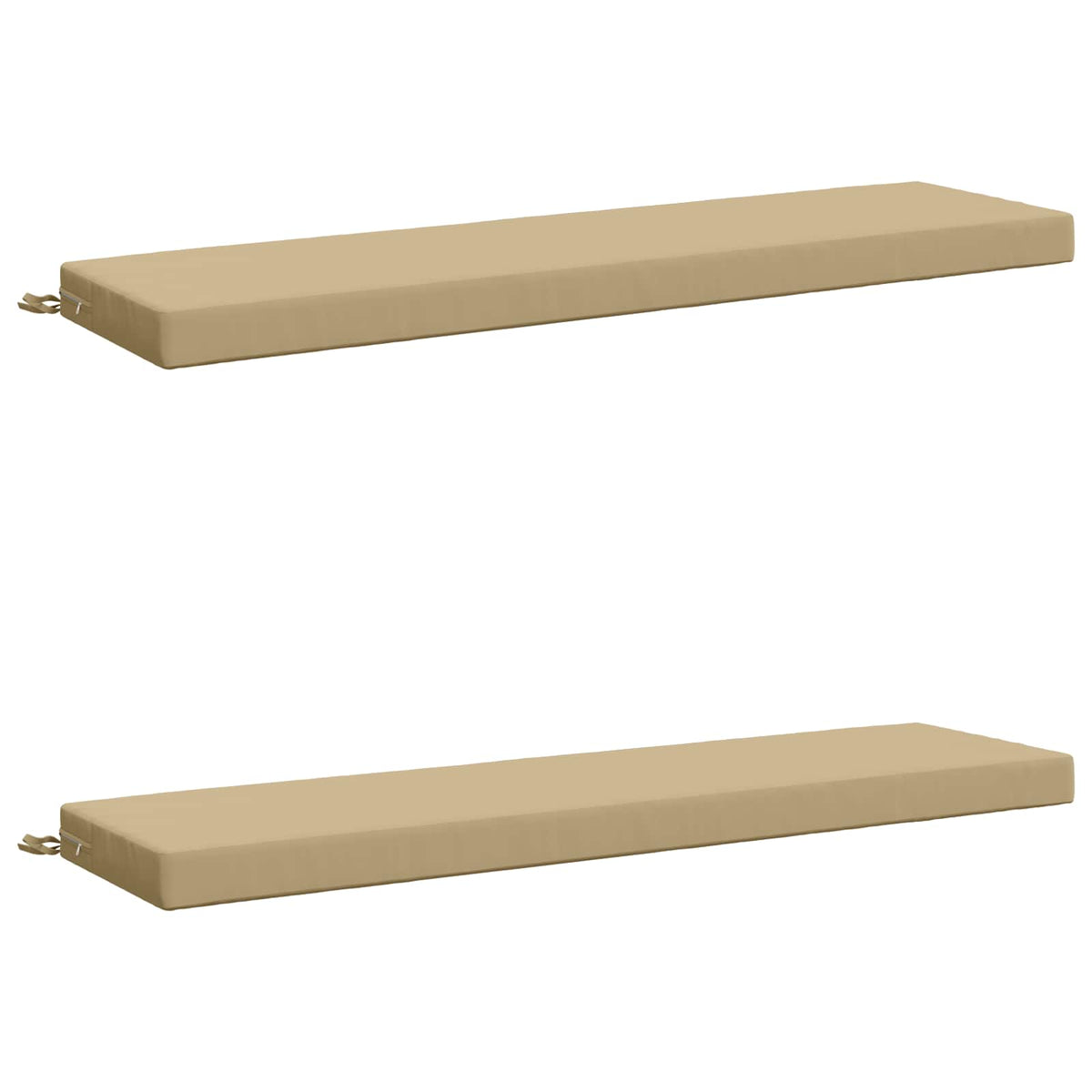 Bench Cushions SOEST 2 pcs 100% Polyester Beige 160 x 40 x 8 cm