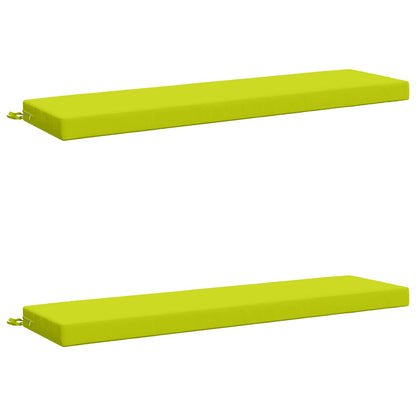 2-Piece Bench Cushions SOEST 2 pcs 100% Polyester Bright Green