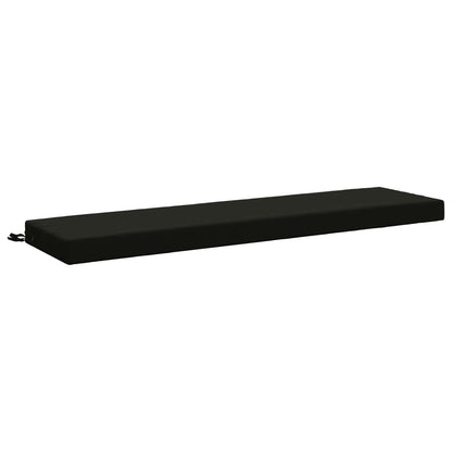 Bench Cushion SOEST 100% Polyester Black 160 x 40 x 8 cm
