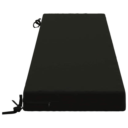 Bench Cushion SOEST 100% Polyester Black 160 x 40 x 8 cm