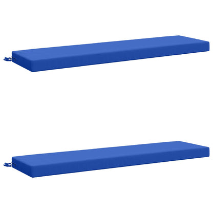 2-Piece Bench Cushions SOEST 2 pcs 100% Polyester Royal Blue