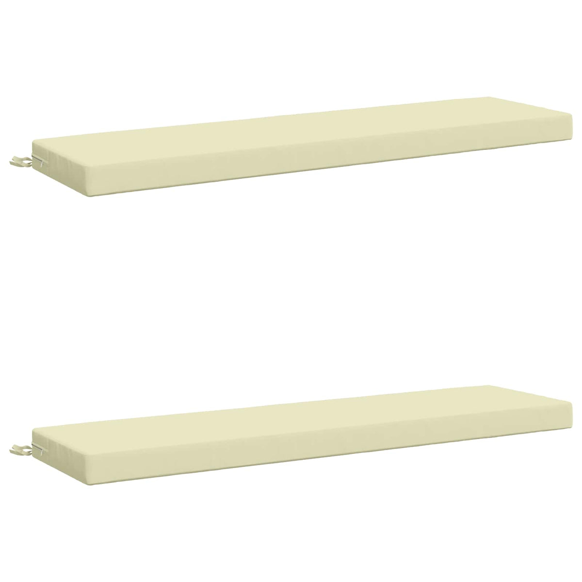 Bench Cushions SOEST 2 pcs 100% Polyester Cream 160 x 40 x 8 cm