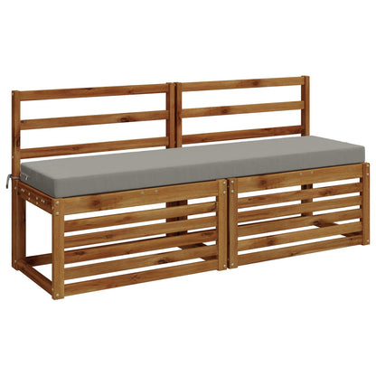 Bench Cushion SOEST 100% Polyester Grey 160 x 40 x 8 cm