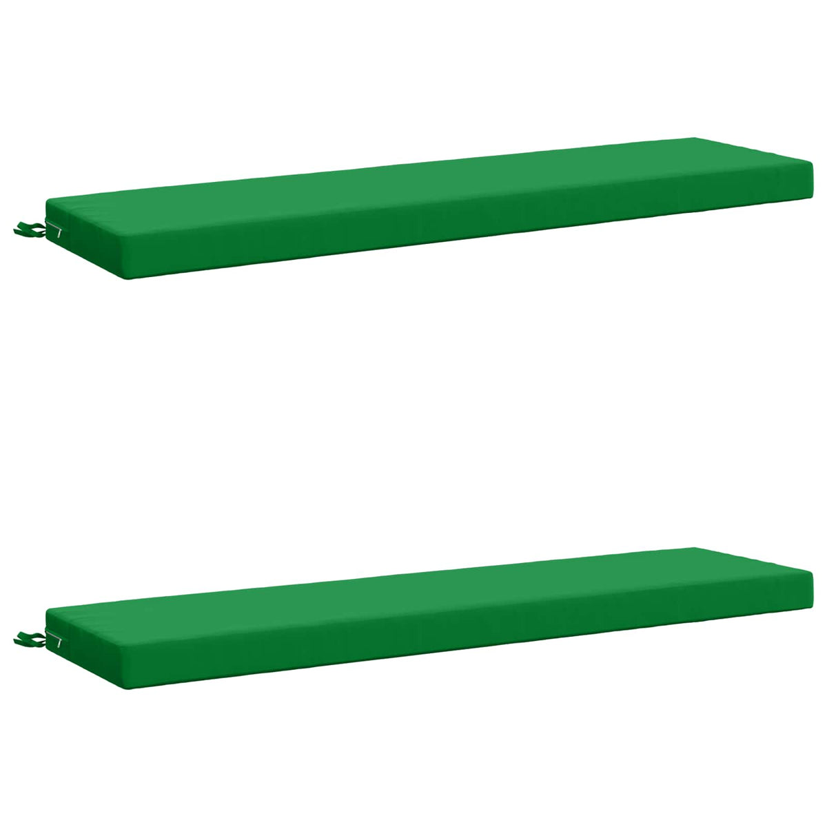 Bench Cushions SOEST 2 pcs 100% Polyester Green 160 x 40 x 8 cm