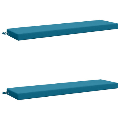 Bench Cushions SOEST 2 pcs 100% Polyester Light Blue
