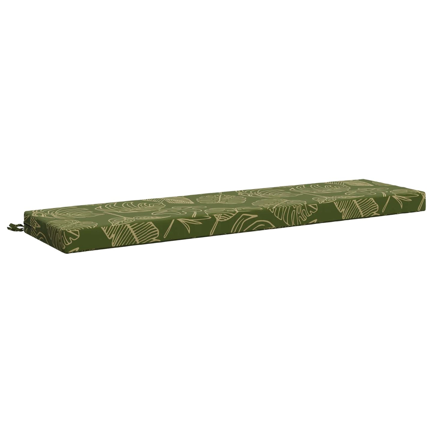 Bench Cushion SOEST 100% Polyester Leaf Design 160 x 40 x 8 cm