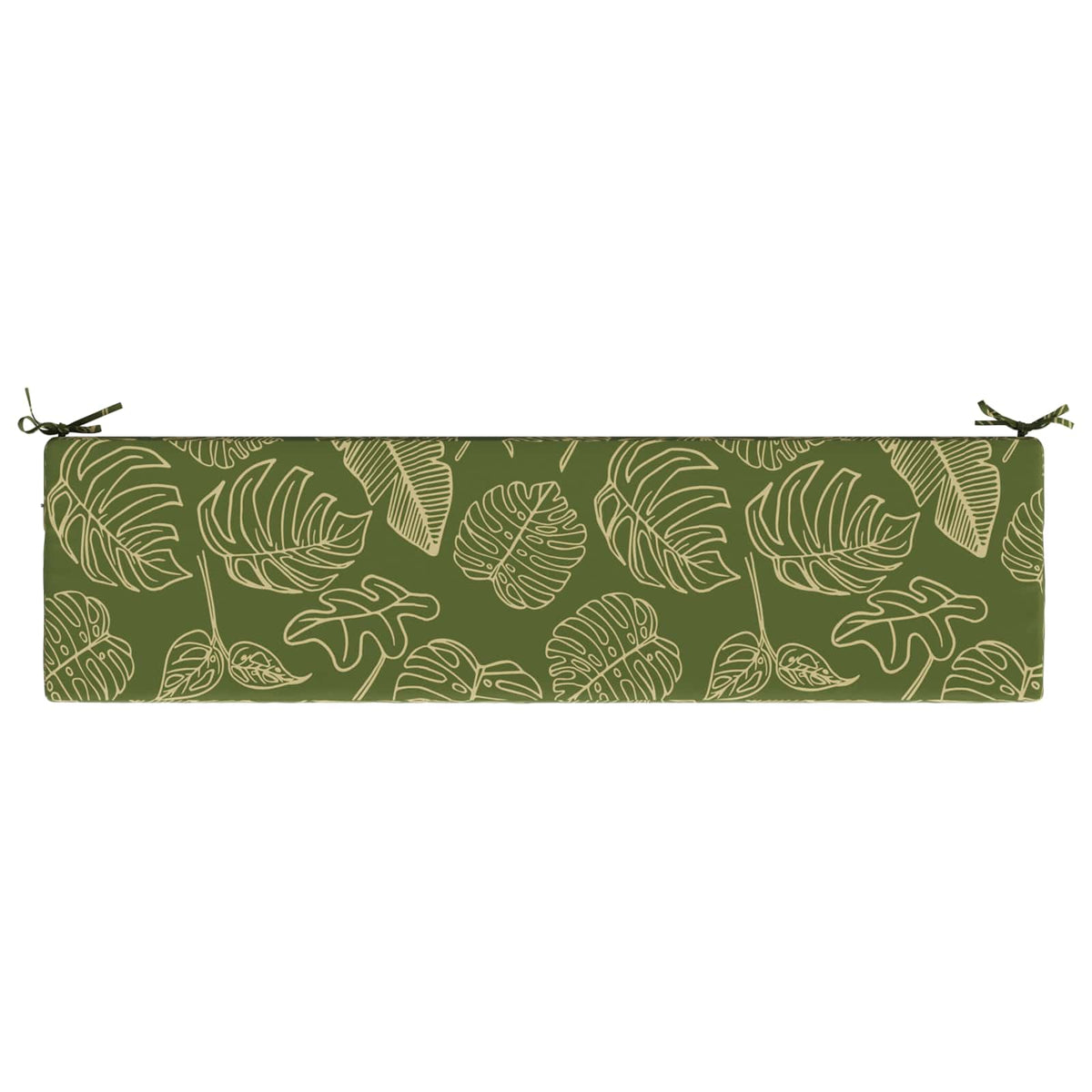2-Piece Bench Cushions SOEST 2 pcs 100% Polyester Leaf Design