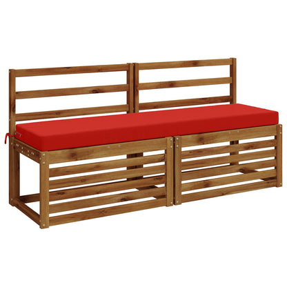 Bench Cushions SOEST 2 pcs 100% Polyester Red 160 x 40 x 8 cm