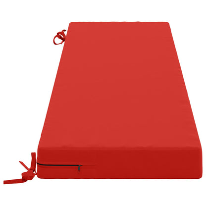 Bench Cushions SOEST 2 pcs 100% Polyester Red 160 x 40 x 8 cm