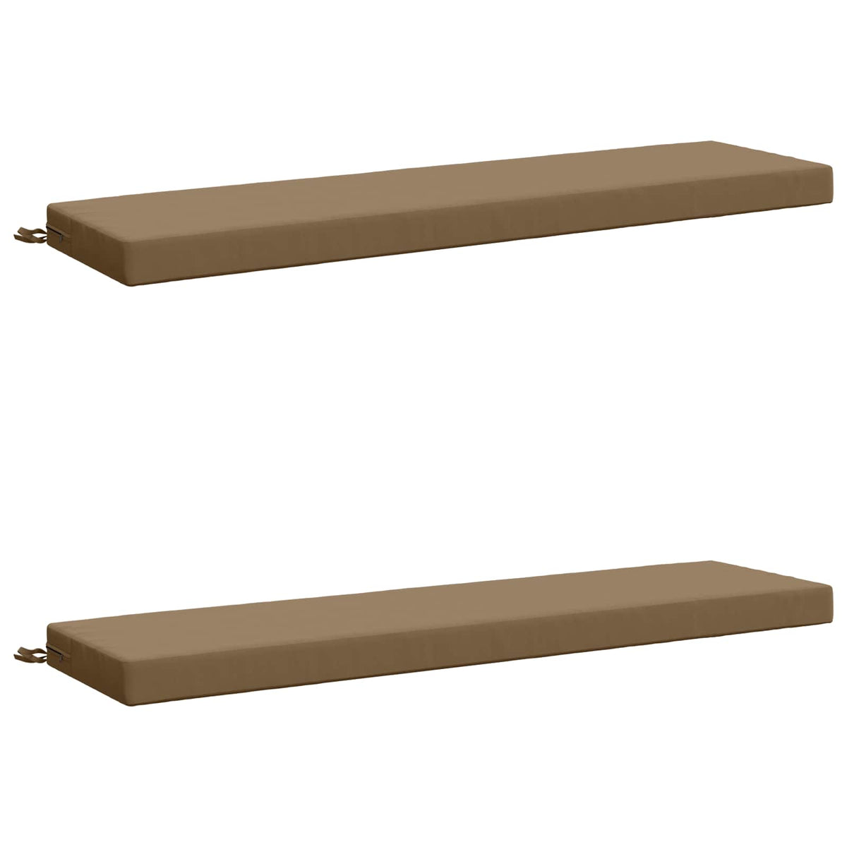 Bench Cushions SOEST 2 pcs 100% Polyester Taupe 160 x 40 x 8 cm