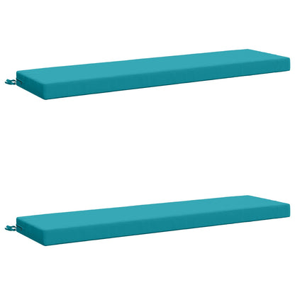 Bench Cushions SOEST 2 pcs 100% Polyester Turquoise