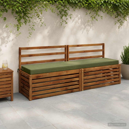 Bench Cushions SOEST 2 pcs 100% Polyester Olive Green