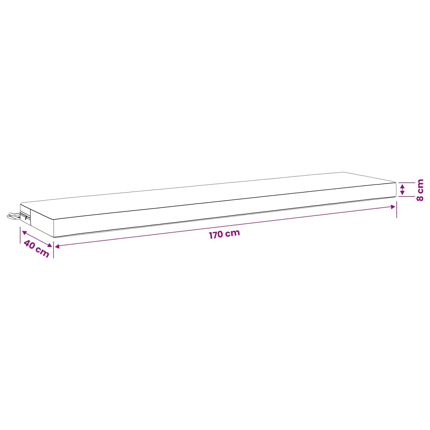 2-Piece Bench Cushions SOEST 2 pcs 100% Polyester Olive Green