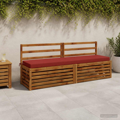 Bench Cushions SOEST 2 pcs 100% Polyester Red 180 x 40 x 8 cm