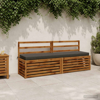 Bench Cushion SOEST 100% Polyester Anthracite 170 x 40 x 8 cm