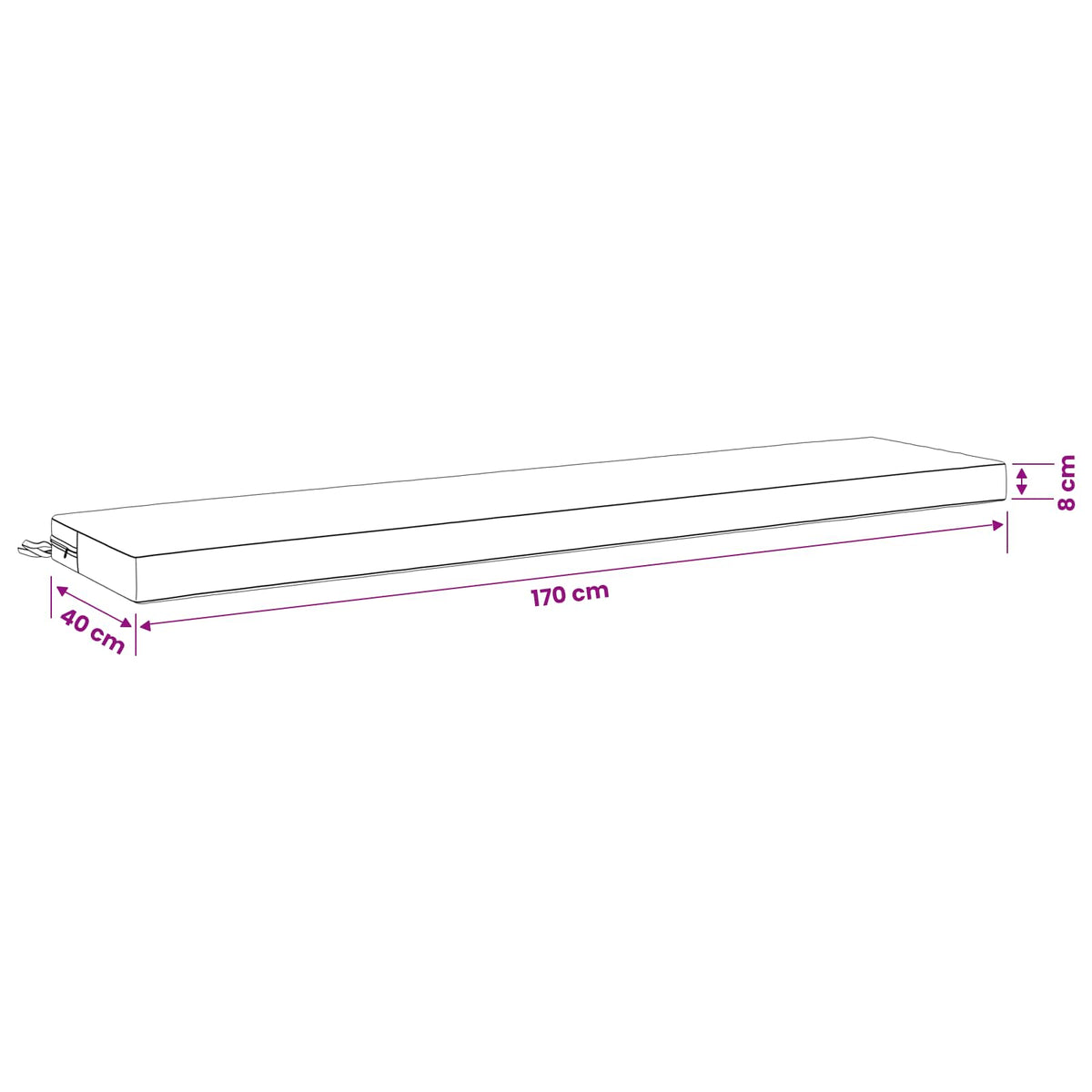 2-Piece Bench Cushions SOEST 2 pcs 100% Polyester Anthracite