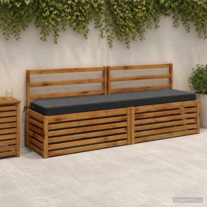 2-Piece Bench Cushions SOEST 2 pcs 100% Polyester Anthracite