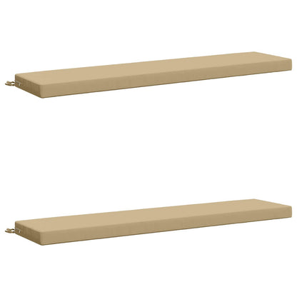 2-Piece Bench Cushions SOEST 2 pcs 100% Polyester Beige