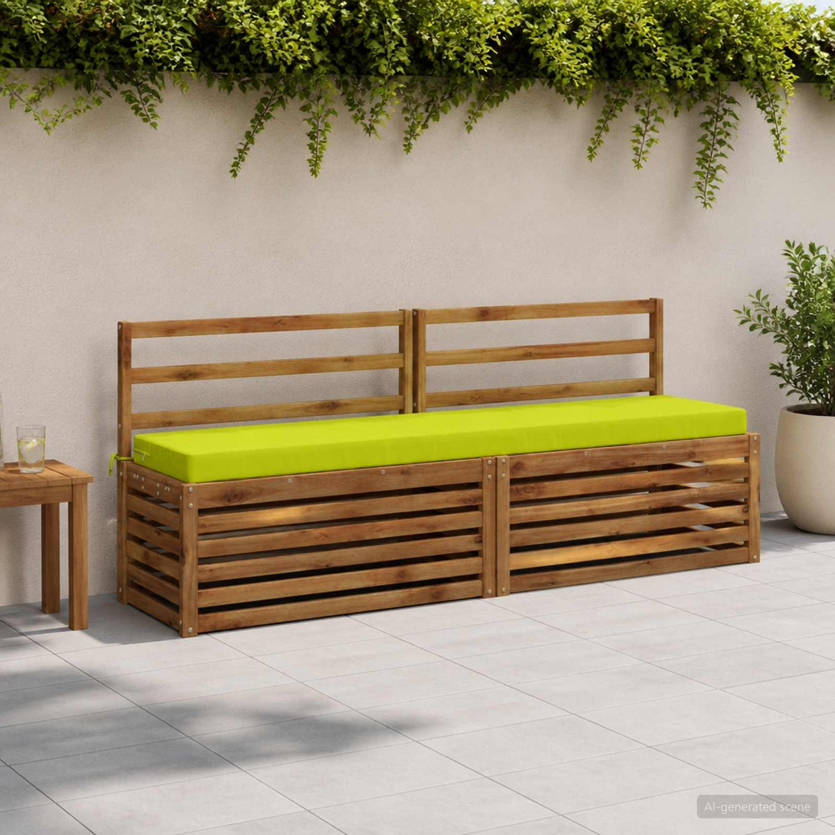 2-Piece Bench Cushions SOEST 2 pcs 100% Polyester Bright Green