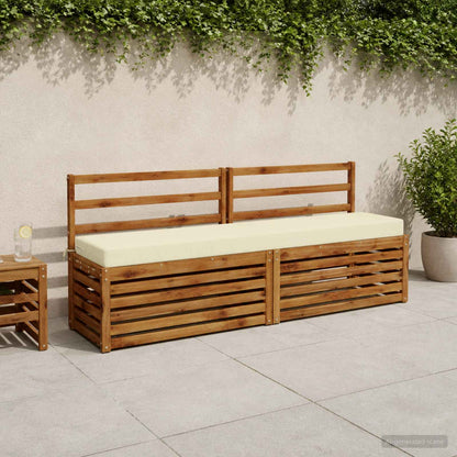 Bench Cushion SOEST 100% Polyester Cream 170 x 40 x 8 cm