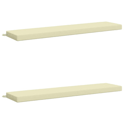 Bench Cushions SOEST 2 pcs 100% Polyester Cream 170 x 40 x 8 cm