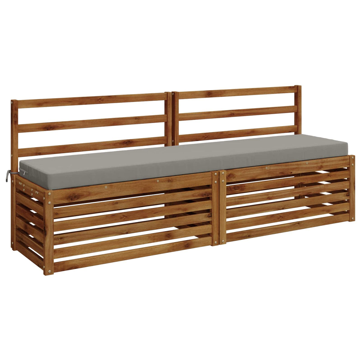 Bench Cushion SOEST 100% Polyester Grey 170 x 40 x 8 cm