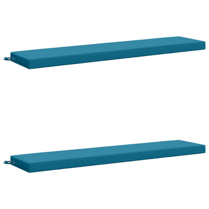Bench Cushions SOEST 2 pcs 100% Polyester Light Blue