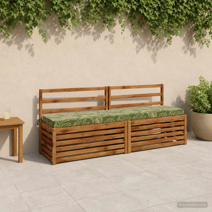 Bench Cushions SOEST 2 pcs 100% Polyester Leaf Design