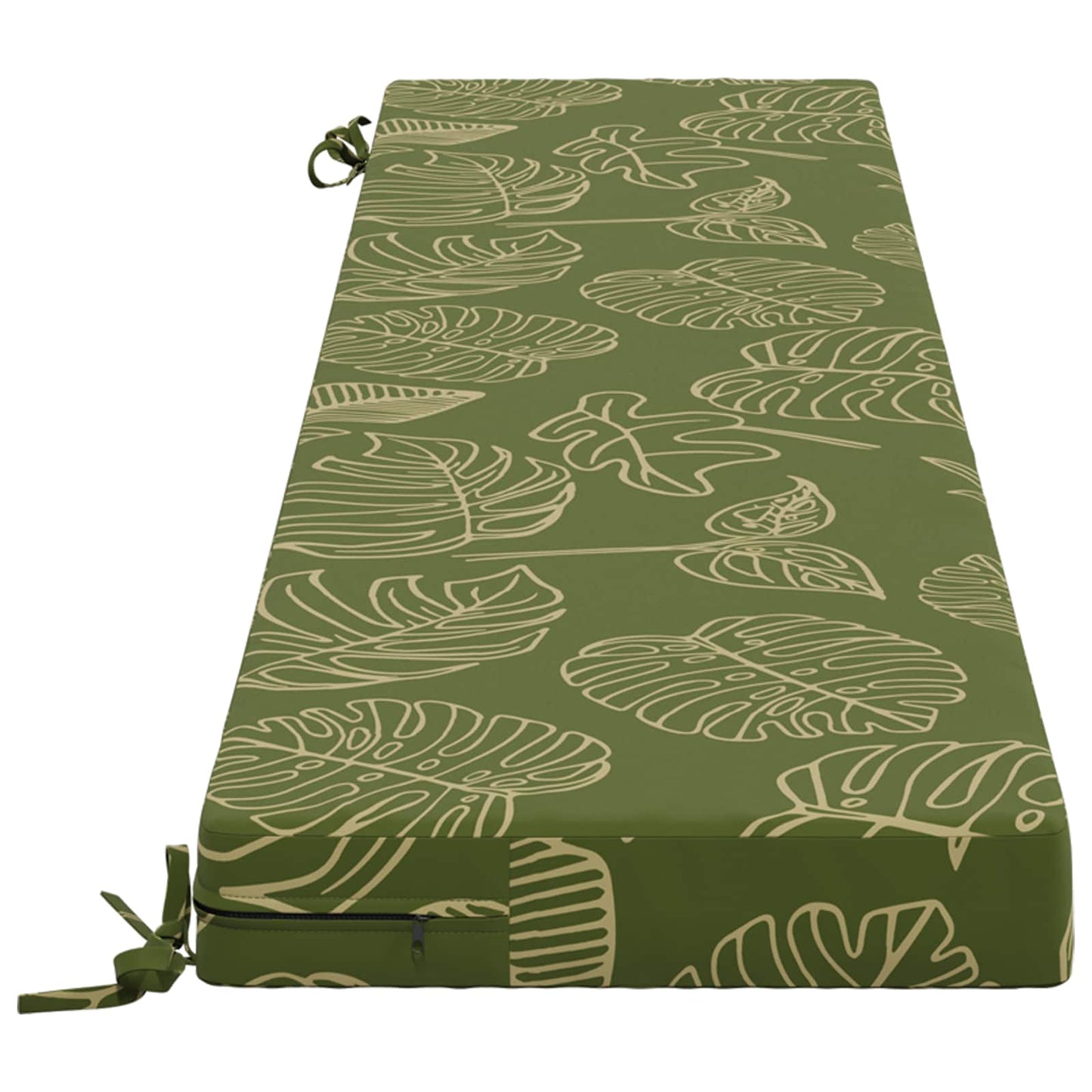 2-Piece Bench Cushions SOEST 2 pcs 100% Polyester Leaf Design