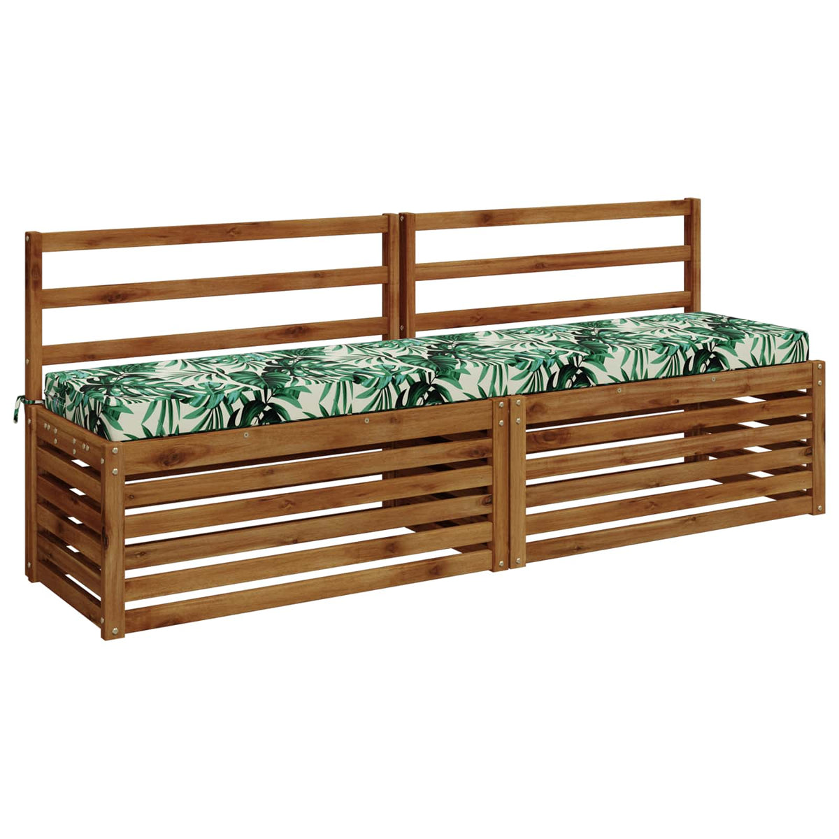 Bench Cushions SOEST 2 pcs 100% Polyester Leaf Pattern