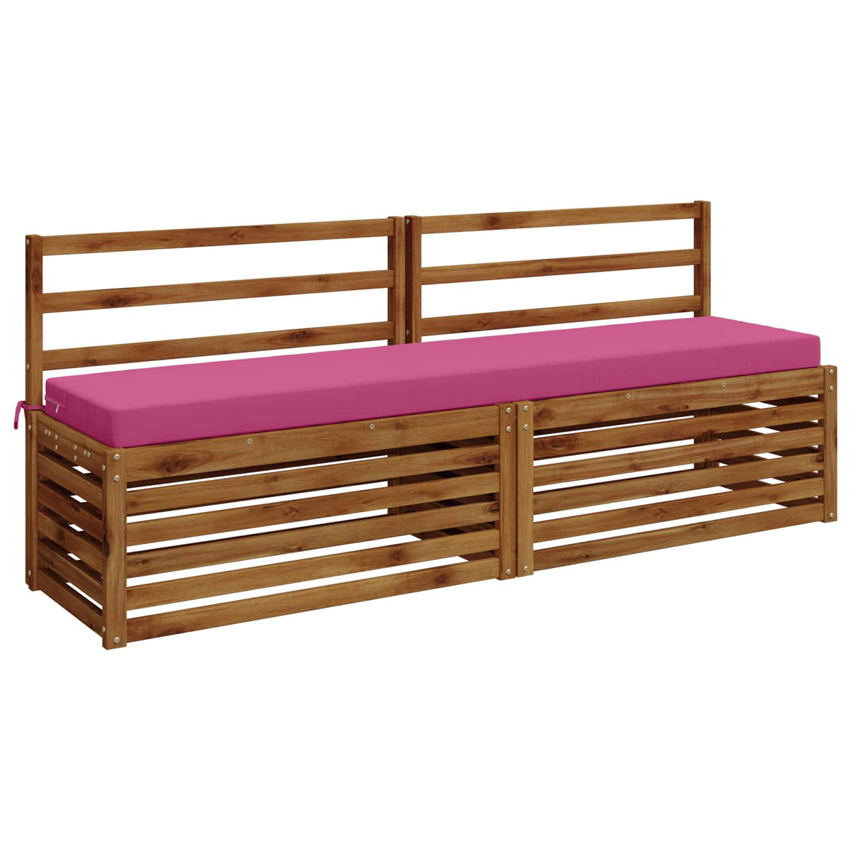 2-Piece Bench Cushions SOEST 2 pcs 100% Polyester Pink